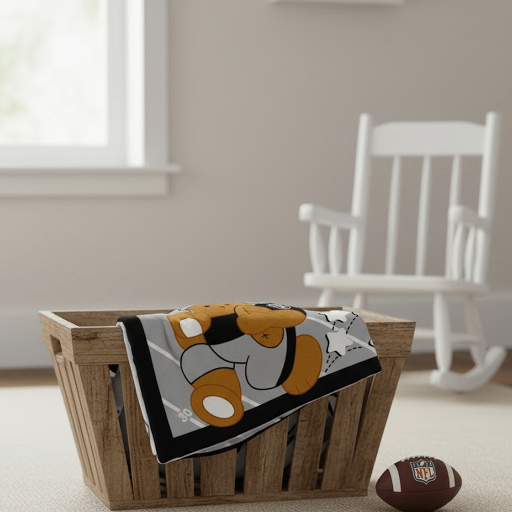 NFL Raiders Plush Blanket Baby Size - Fan Trendz