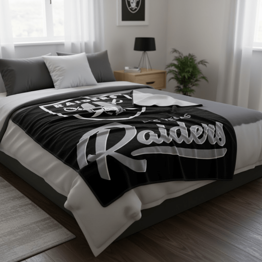NFL Raiders Plush Throw Blanket - Fan Trendz