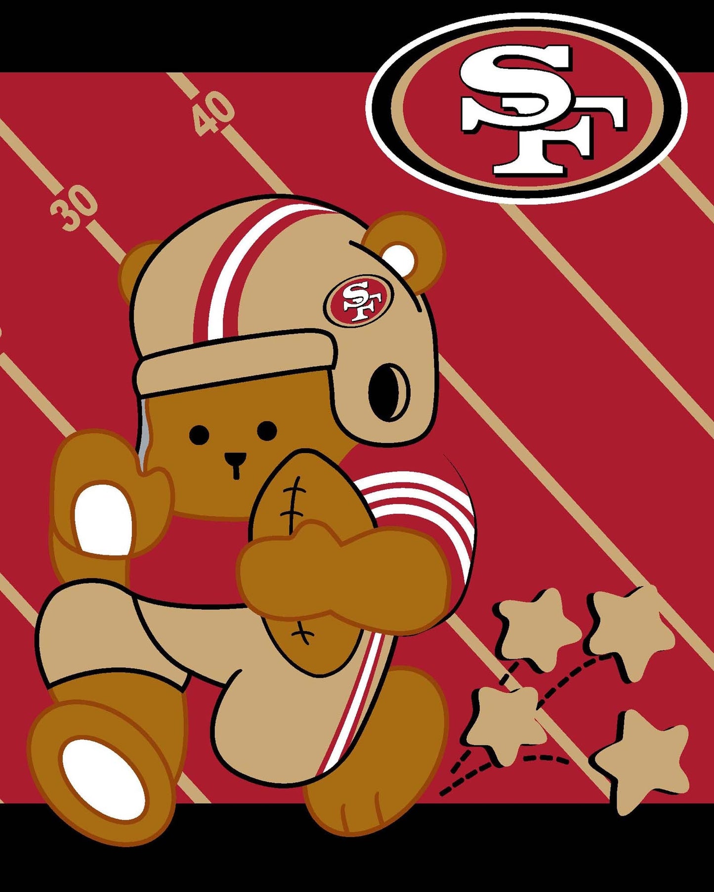 NFL San Francisco 49ers Baby Size Plush Blanket - Officially Licensed My Store Fan Gear - Apparel category - Fan Trendz