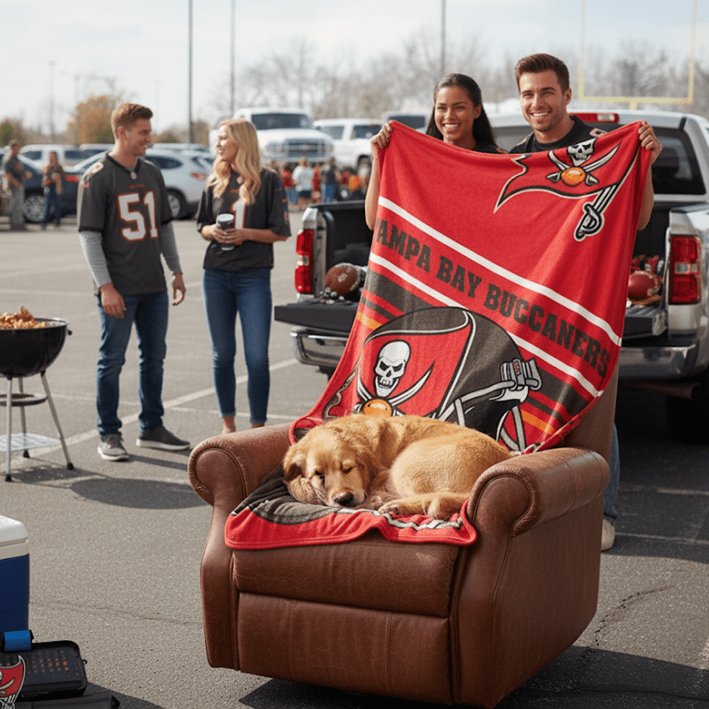 NFL Tampa Bay Buccaneers 60 x 80" Plush Blanket - Officially Licensed My Store Fan Gear - Apparel category - Fan Trendz