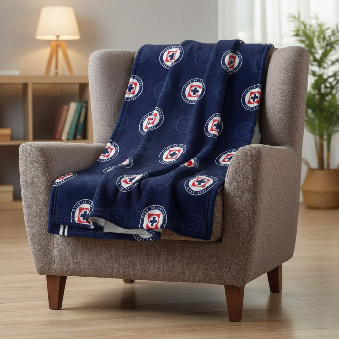Soccer Cruz Azul Twin Reversible Blanket - Fan Trendz