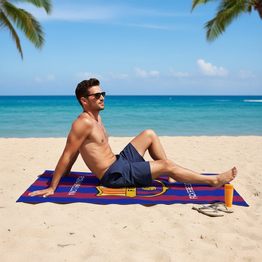 Soccer FCBarcelona, 40x70" Beach Towel - Officially Licensed My Store Fan Gear - Apparel category - Fan Trendz