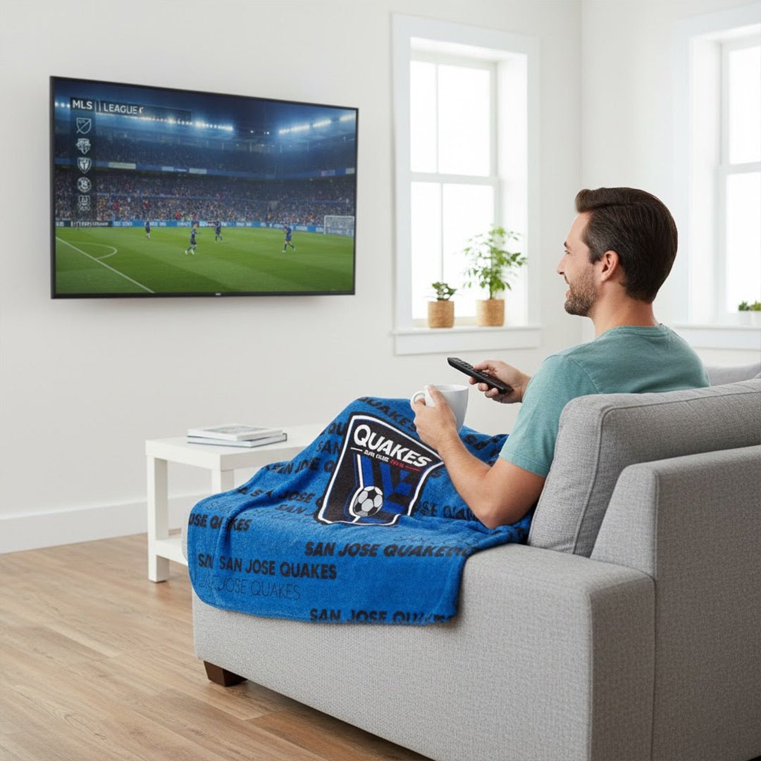 Soccer MLS San JOse Earthquakes, Micro Plush Blanket, 50x60" - Officially Licensed My Store Fan Gear - Apparel category - Fan Trendz