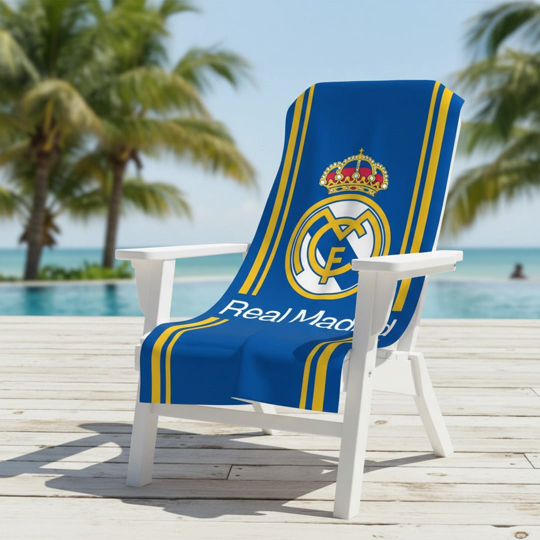 Soccer Real Madrid, Sideline, 30x60" Beach Towel - Officially Licensed My Store Fan Gear - Apparel category - Fan Trendz