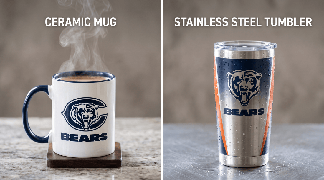 Ceramic Mug vs. Stainless Steel Tumbler: Which Fan Drinkware Is Right for You? - Fan Trendz