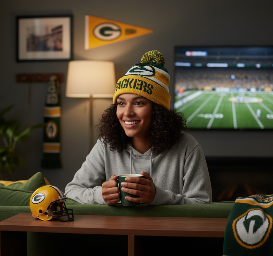 NFL Green Bay Packers , Ball Ornament with Beanie Inside