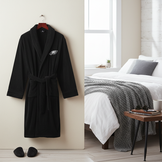NFL Philadelphia Eagles Plush ROBE, Team Logo Embroidered
