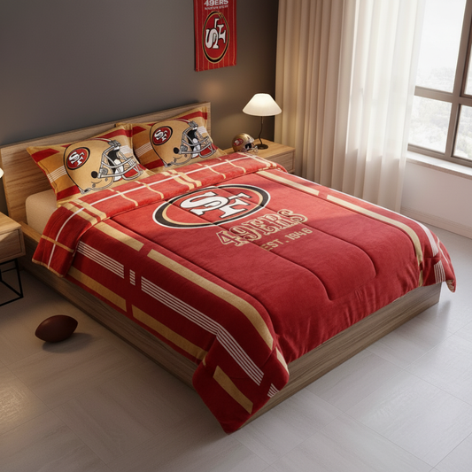 NFL San Francisco 49ers Queen Size Cloud Comforter 3 pc set