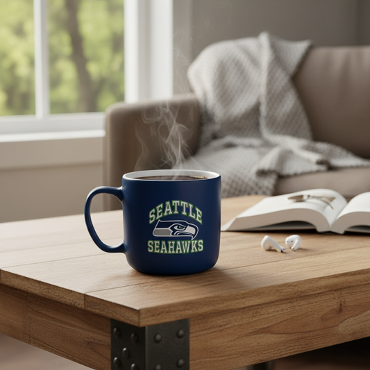 NBA Seattle Seahawks Team Color 14oz Embossed Ceramic Relief Mug
