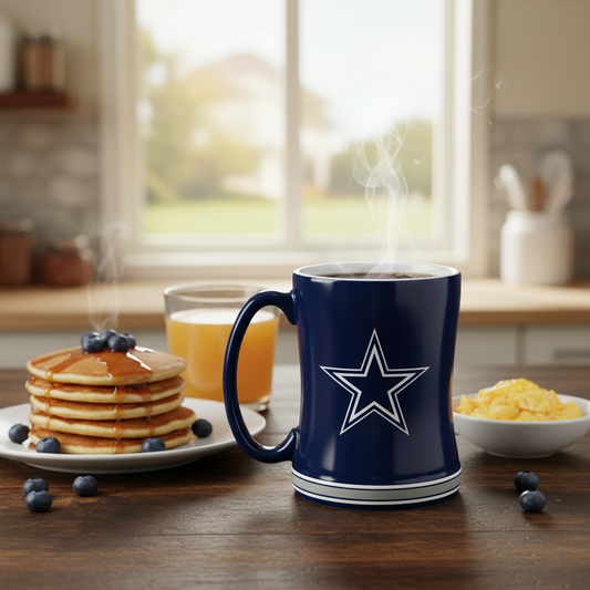 NFL Dallas Cowboys Team Color 14oz Embossed Ceramic Relief Mug