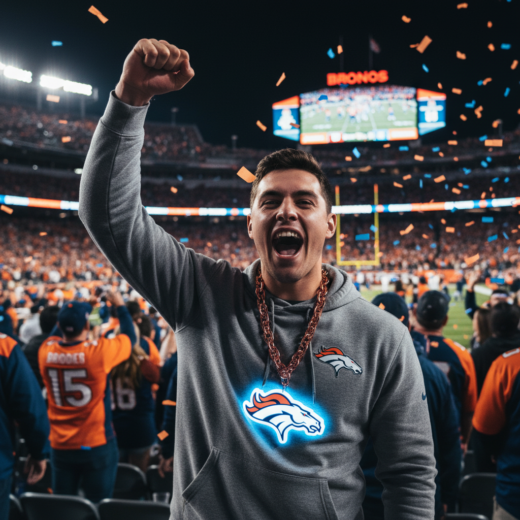 NFL Denver Broncos, Light up Big Logo Fan Chain