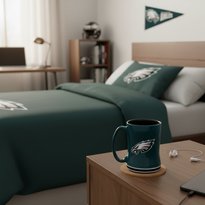 NFL Philadelphia Eagles Team Color 14oz Embossed Ceramic Relief