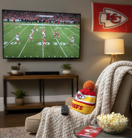 NFL Kansas City Chiefs, Ball Ornament with Beanie Inside