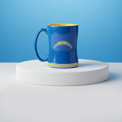 NFL Los Angeles Chargers Team Color 14oz Embossed Ceramic Relief Mug