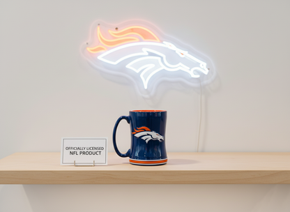 NFL Denver Broncos Team Color 14oz Embossed Ceramic Relief Mug