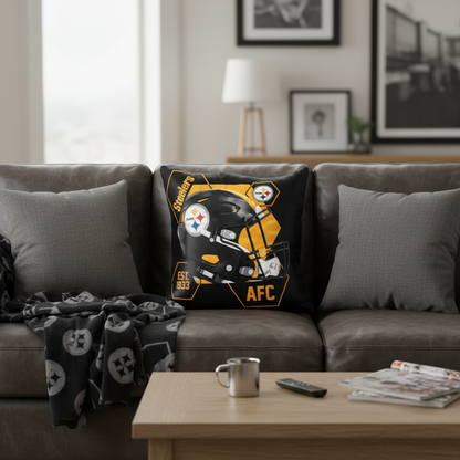 NFL Pittsburgh Steelers Velvet Plush 18x18" CUSHION