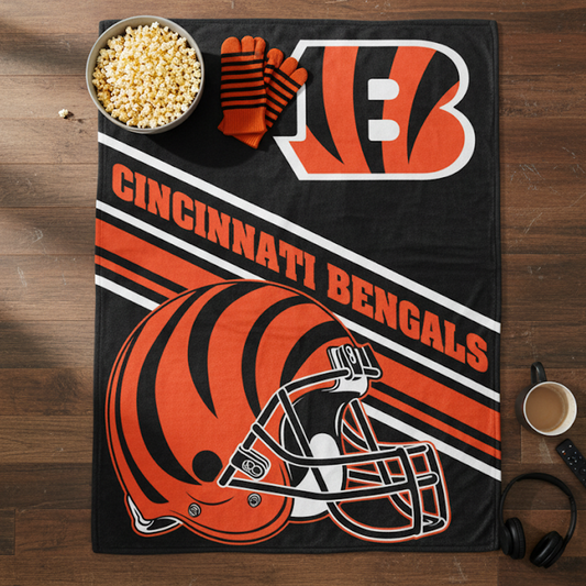 NFL Cincinnati Bengals 60 x 80" Plush Blanket
