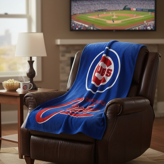 MLB Chicago Cubs 50x60" Plush Throw Blanket