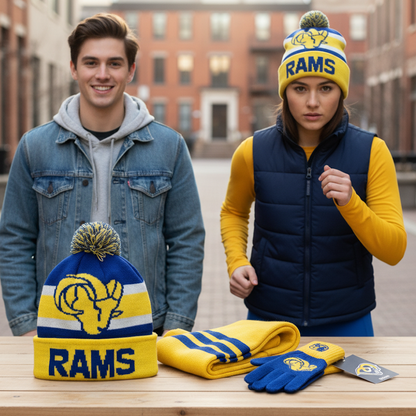 NFL Los Angeles Rams, Ball Ornament with Beanie Inside