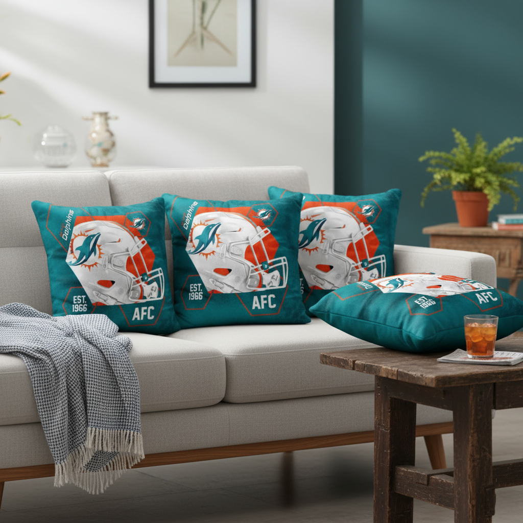 NFL Miami Dolphins Velvet Plush 18x18" CUSHION