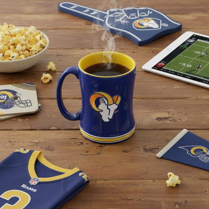 NFL Los Angeles Rams 14oz Embossed Ceramic Relief