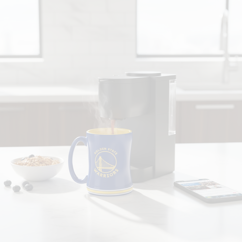 NBA Golden State Warriors 15oz 'Stripe' Ceramic Mug