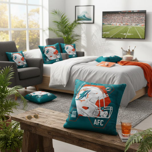 NFL Miami Dolphins Velvet Plush 18x18" CUSHION
