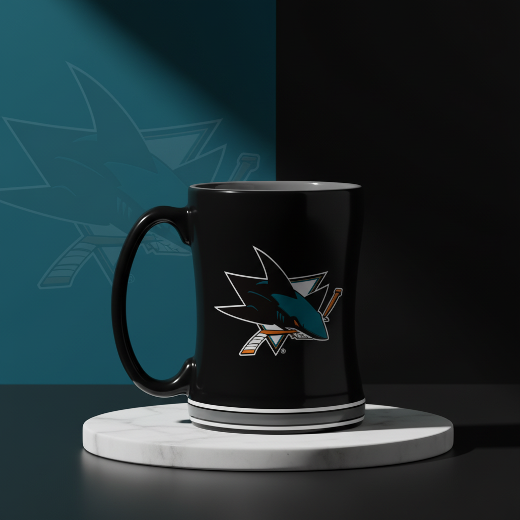 NHL San Jose Sharks 15oz 'Stripe' Ceramic Mug