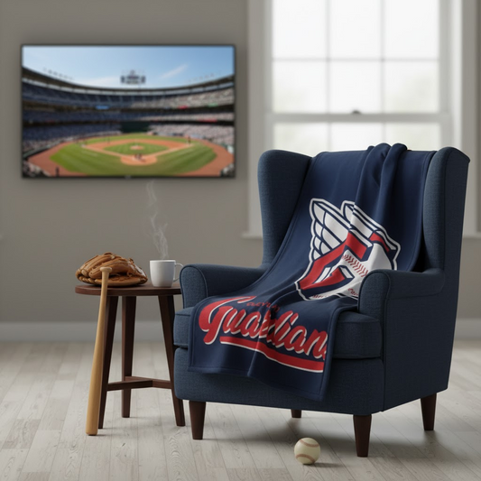MLB Cleveland Guardians 50x60" Plush Throw Blanket