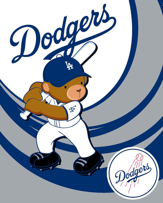 MLB Los Angeles Dodgers 60 x 80" Plush Blanket Baby Size