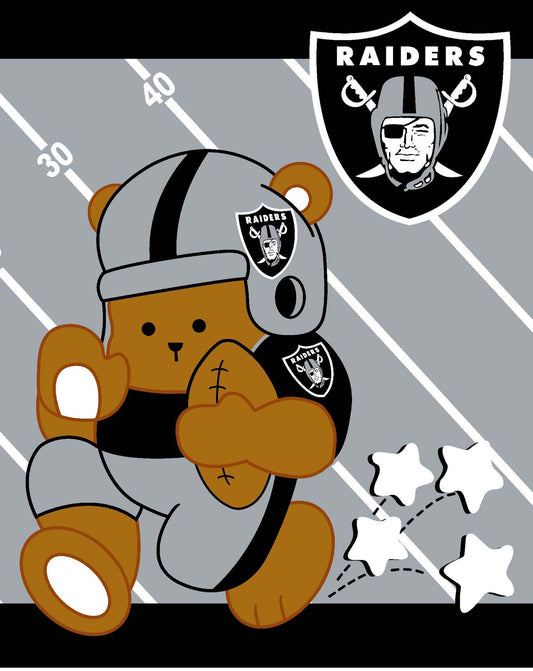 NFL Raiders  Plush Blanket Baby Size