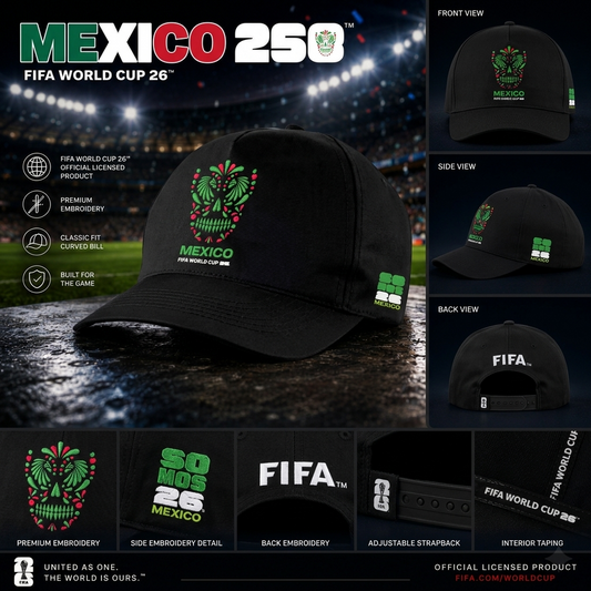 FIFA Mexico Black Baseball Cap – Official Fan Supporter Edition