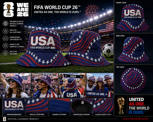 FIFA USA 26 Bucket Hat – Official Fan Supporter Edition