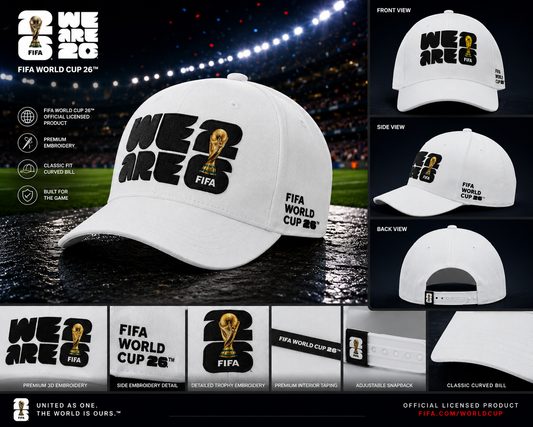 FIFA WE ARE 26 White Baseball Cap – Official Fan Supporter Edition