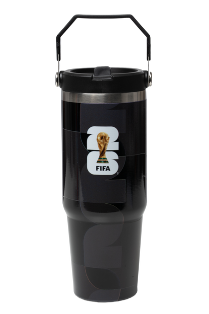 FIFA Black Stainless Steel 30oz Bottle with Handle – Official Fan Edition