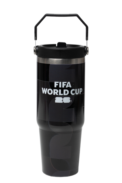 FIFA Black Stainless Steel 30oz Bottle with Handle – Official Fan Edition