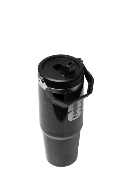 FIFA Black Stainless Steel 30oz Bottle with Handle – Official Fan Edition