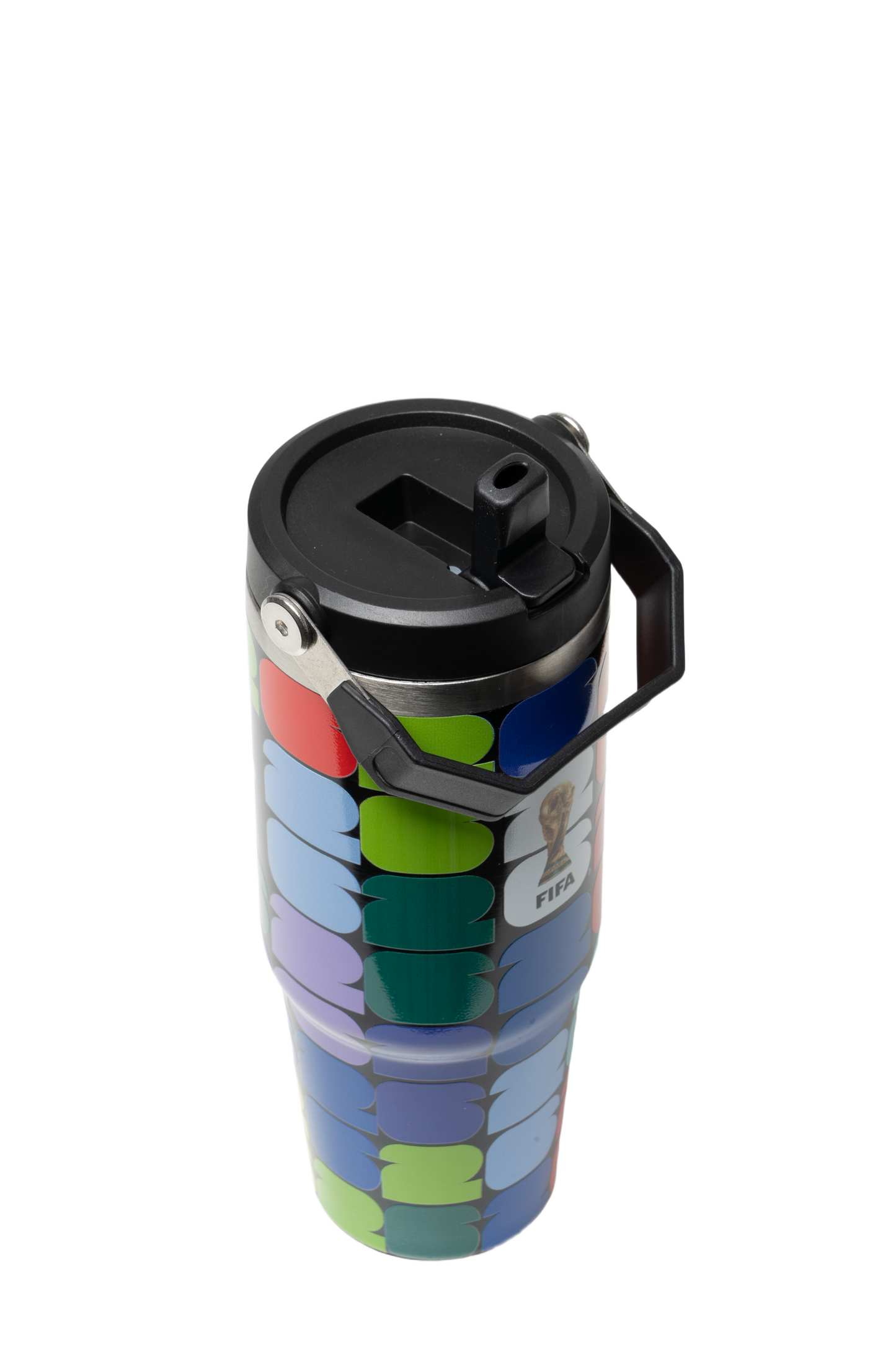 FIFA Multicolor Logo 30oz Stainless Steel Bottle with Handle – Official Fan Edition