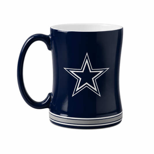 NFL Dallas Cowboys Team Color 14oz Embossed Ceramic Relief Mug
