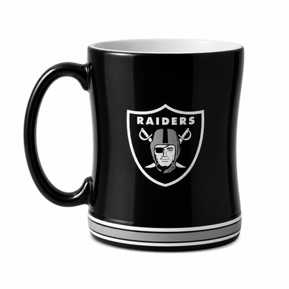 NFL Las Vegas Raiders Team Color 14oz Embossed Ceramic Relief Mug