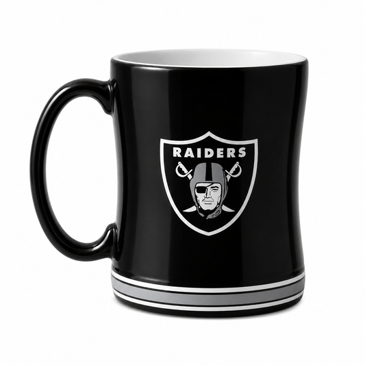NFL Las Vegas Raiders Team Color 14oz Embossed Ceramic Relief Mug