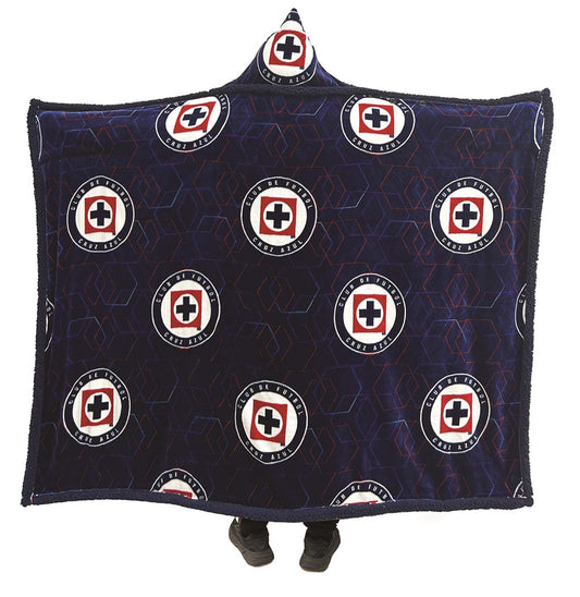 Soccer Cruz Azul, Wearable Hooded Blanket