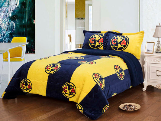 Soccer King Size 3pc Sherpa (Borrego) Set, Club America