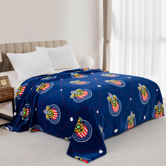 Soccer Chivas King Size Fluffy Fleece Blanket ( Super Plush )