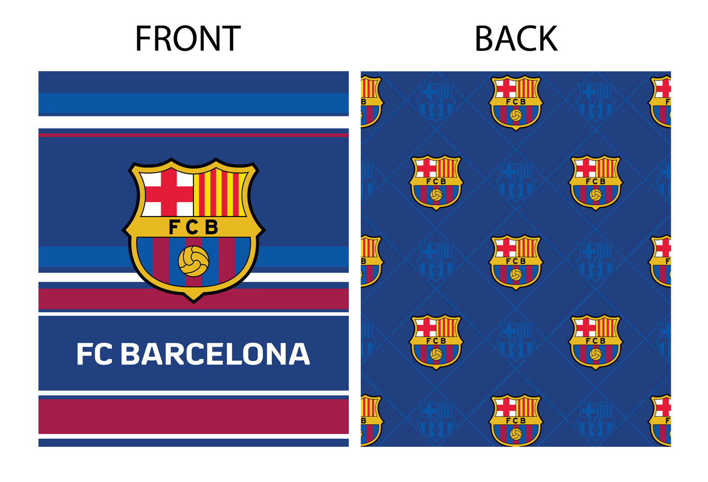 Soccer FC Barcelona King Size Reversible Blanket