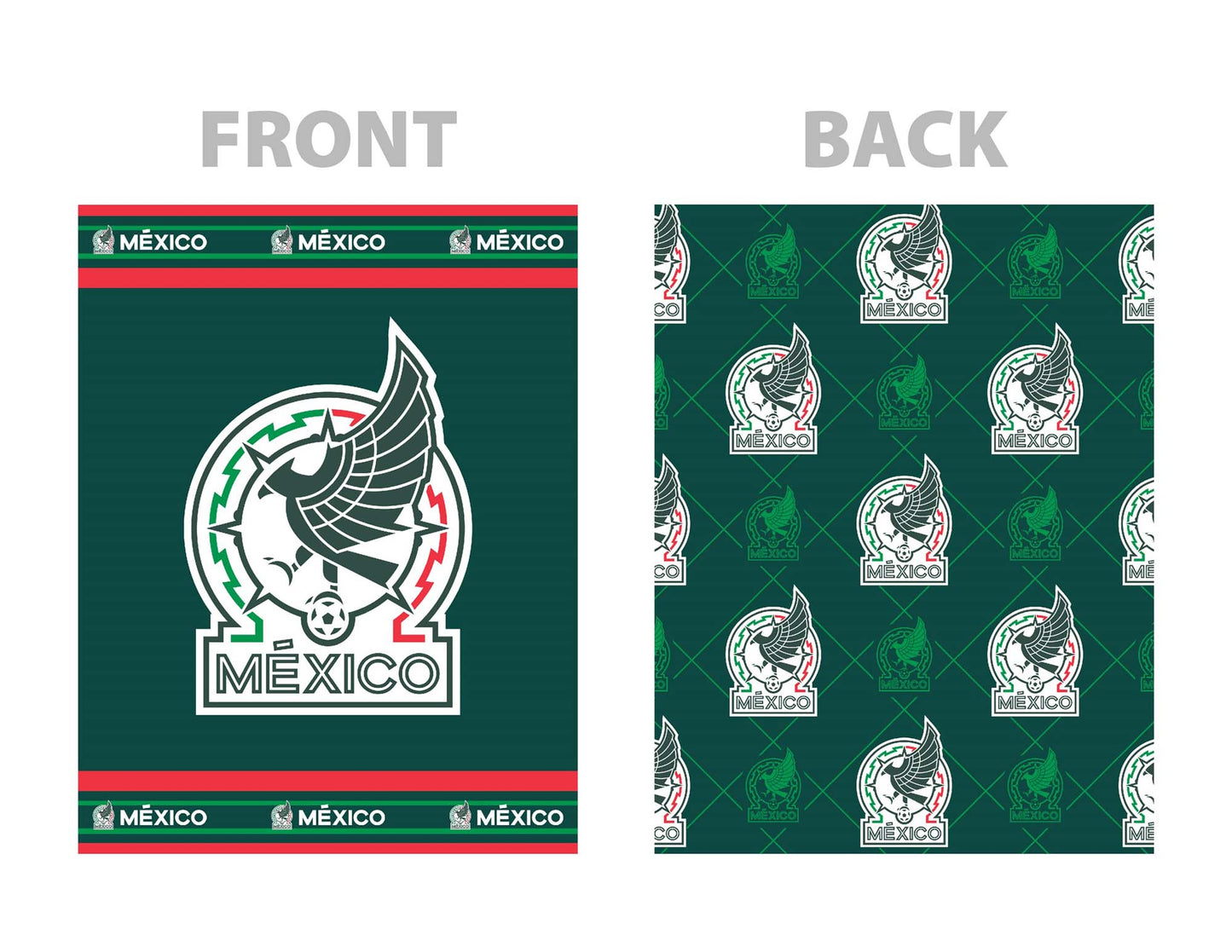 Soccer Mexico (FMF) Baby Reversible Blanket