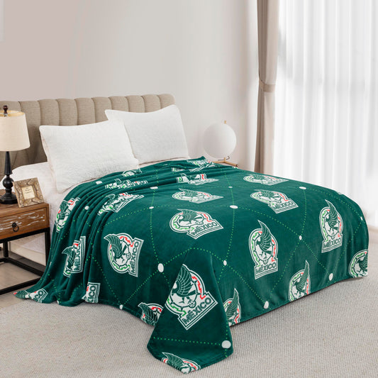 Soccer Mexico (FMF) King Size Fluffy Fleece Blanket ( Super Plush )