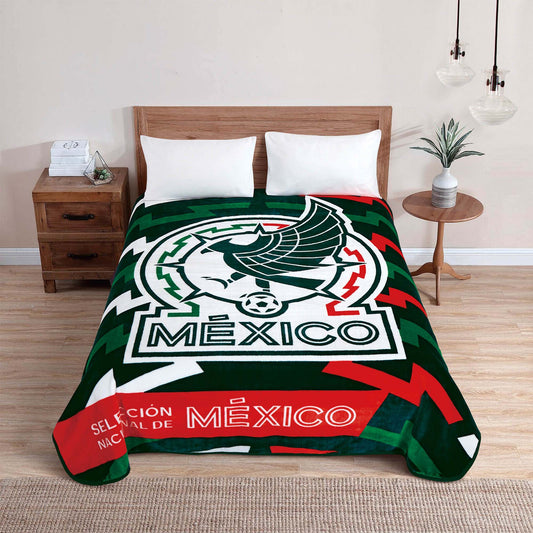 Soccer Mexico (FMF) King   Plush Blanket