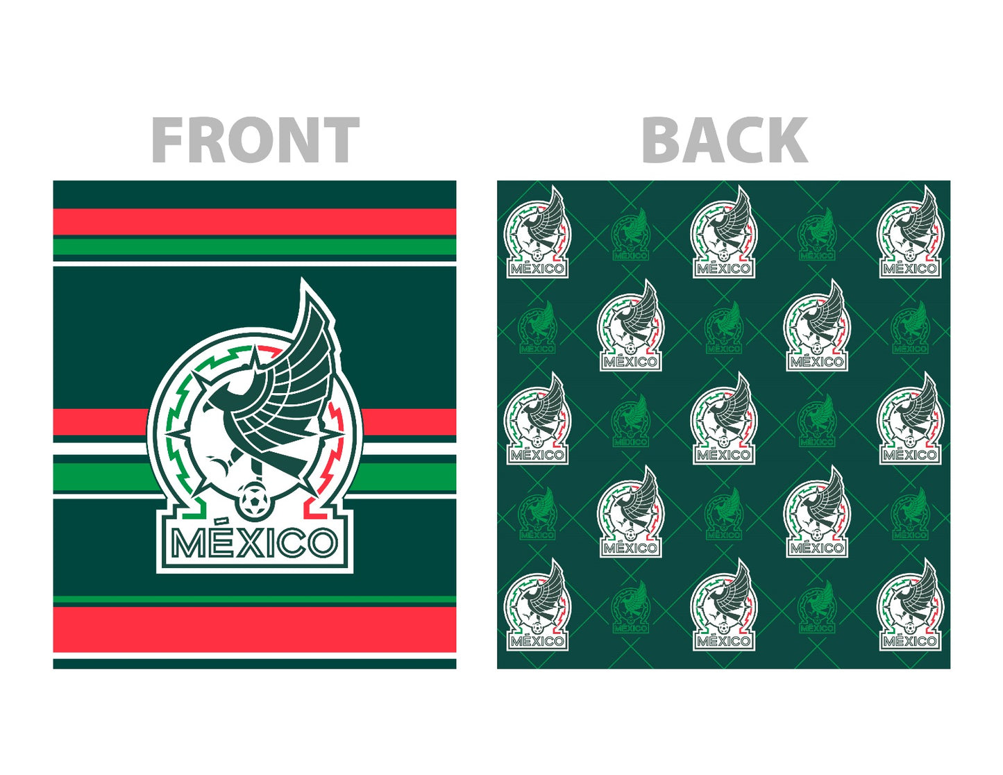 Soccer Mexico (FMF) Reversible Blanket