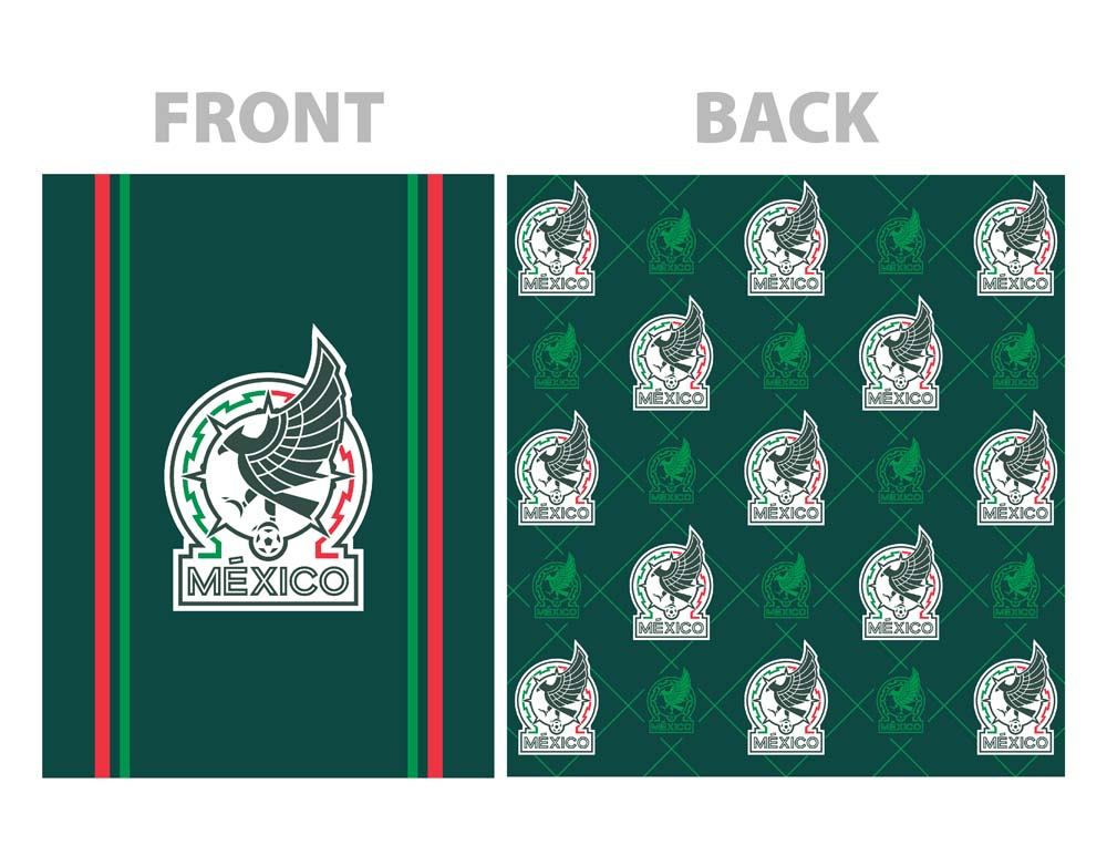 Soccer Mexico (FMF) Reversible Blanket twin size